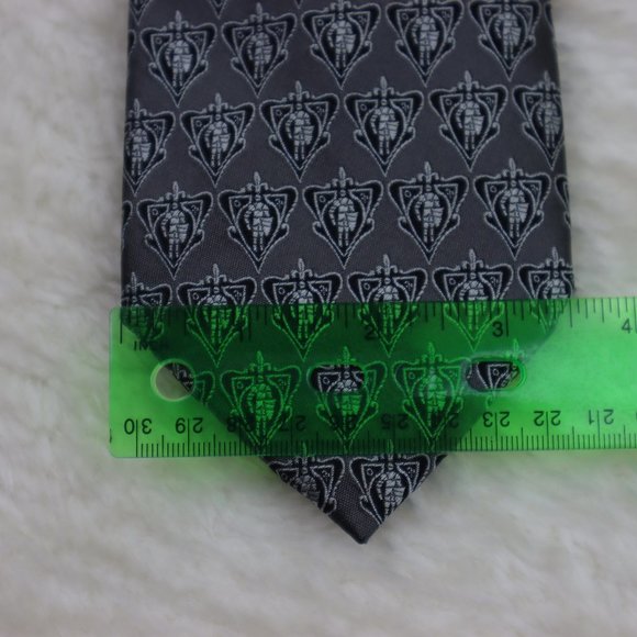 Gucci Gray Patterned Silk Tie - Picture 4 of 7